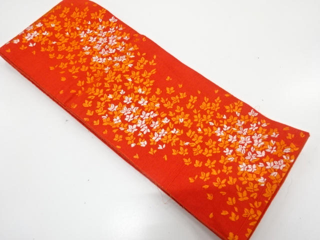 JAPANESE HANHABA OBI / WOVEN FLOWER